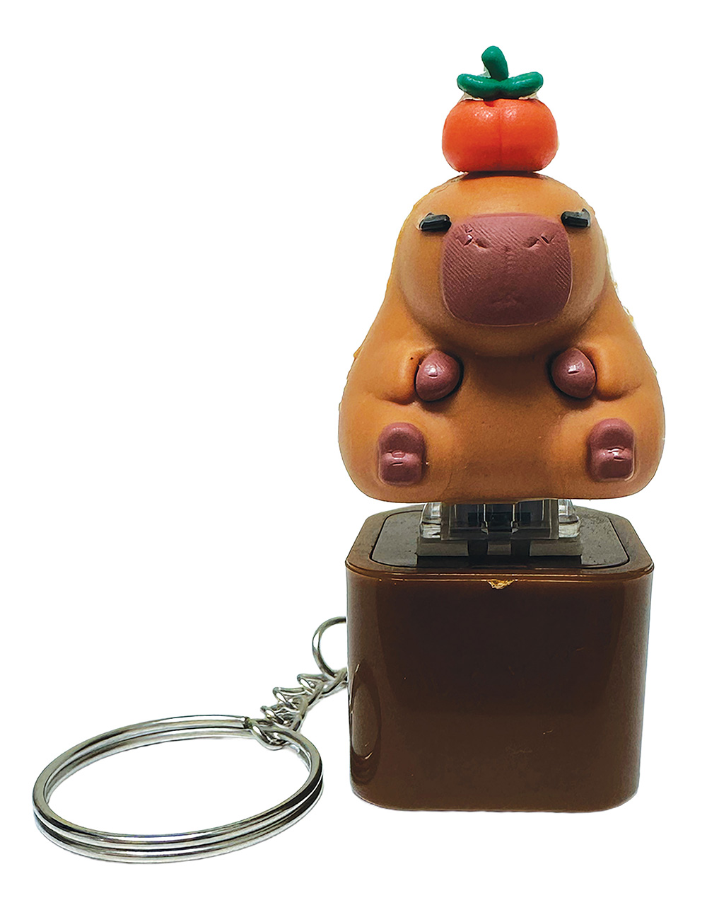 Capybara Rechargeable Clicker Keychain - BROWN