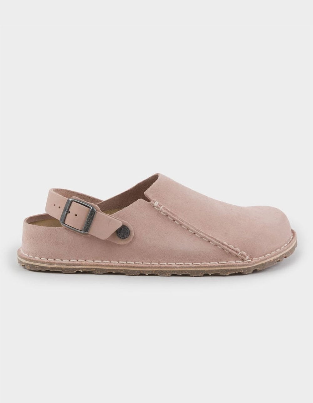 BIRKENSTOCK Lutry Premium Suede Womens Clogs - LIGHT PINK