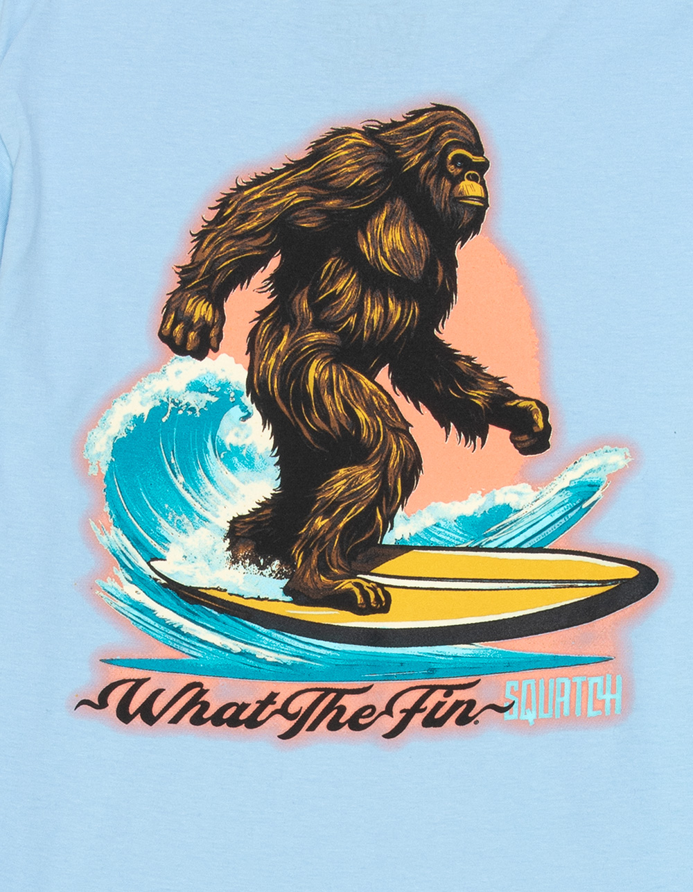 WHAT THE FIN Surfsquatch Boys Tee - LIGHT BLUE
