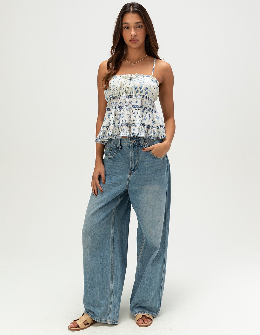 PATRONS OF PEACE Stassi Womens Top - BLUE COMBO