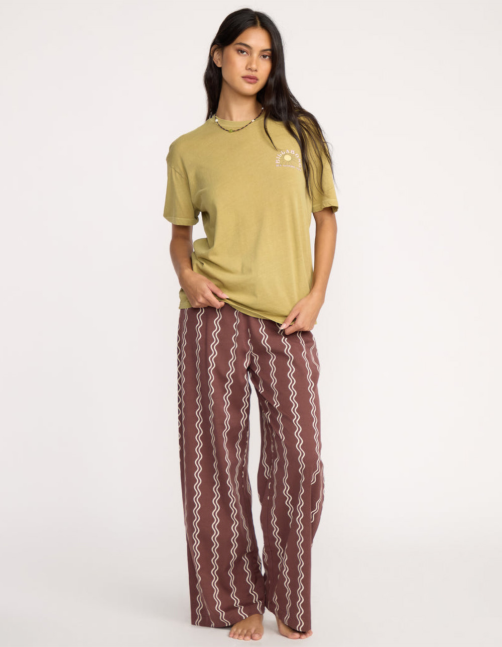 BILLABONG Sun Lovers Club Womens Relaxed Tee - MILITARY