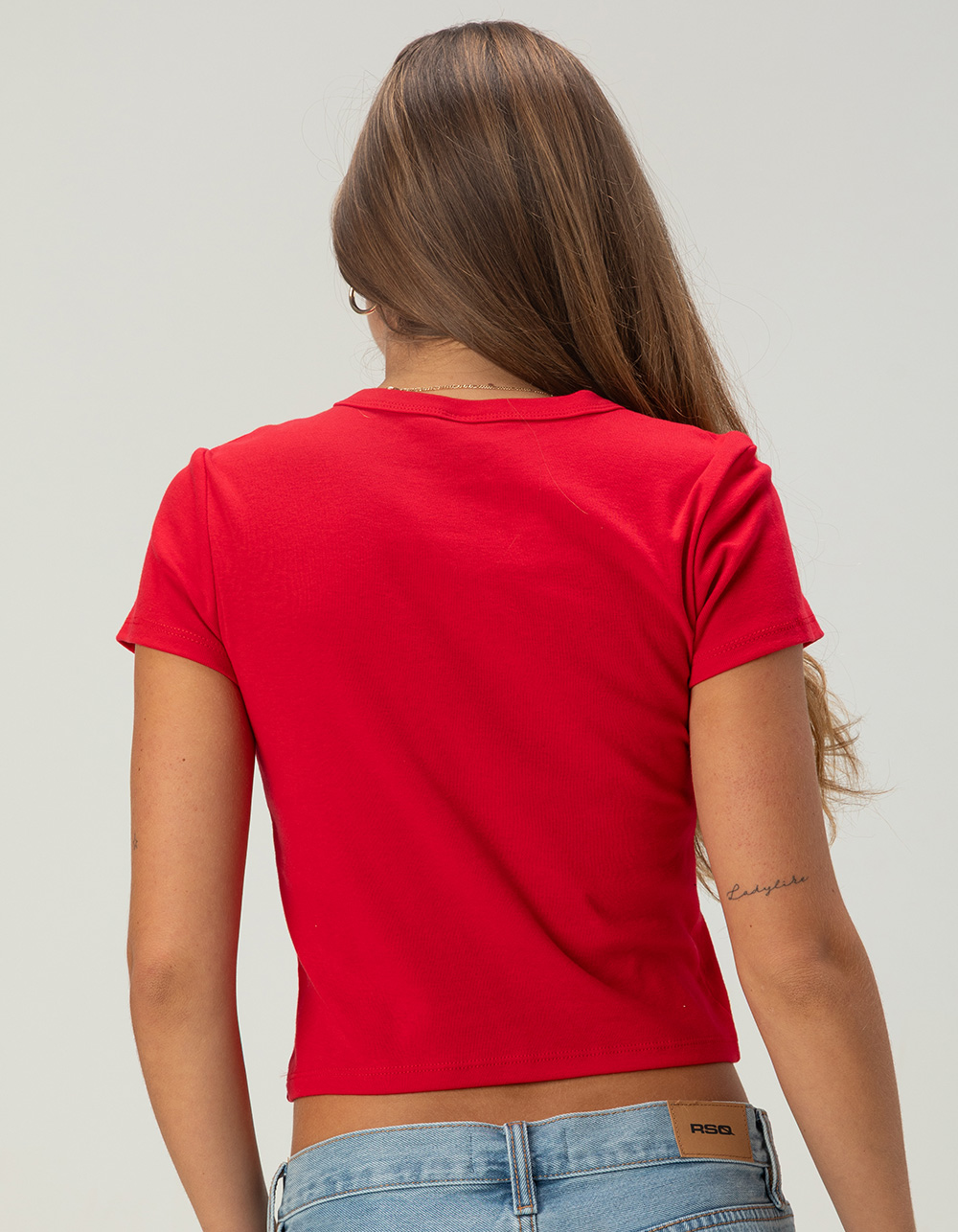 WEST COAST CHOPPERS Arachnid Womens Baby Tee - RED