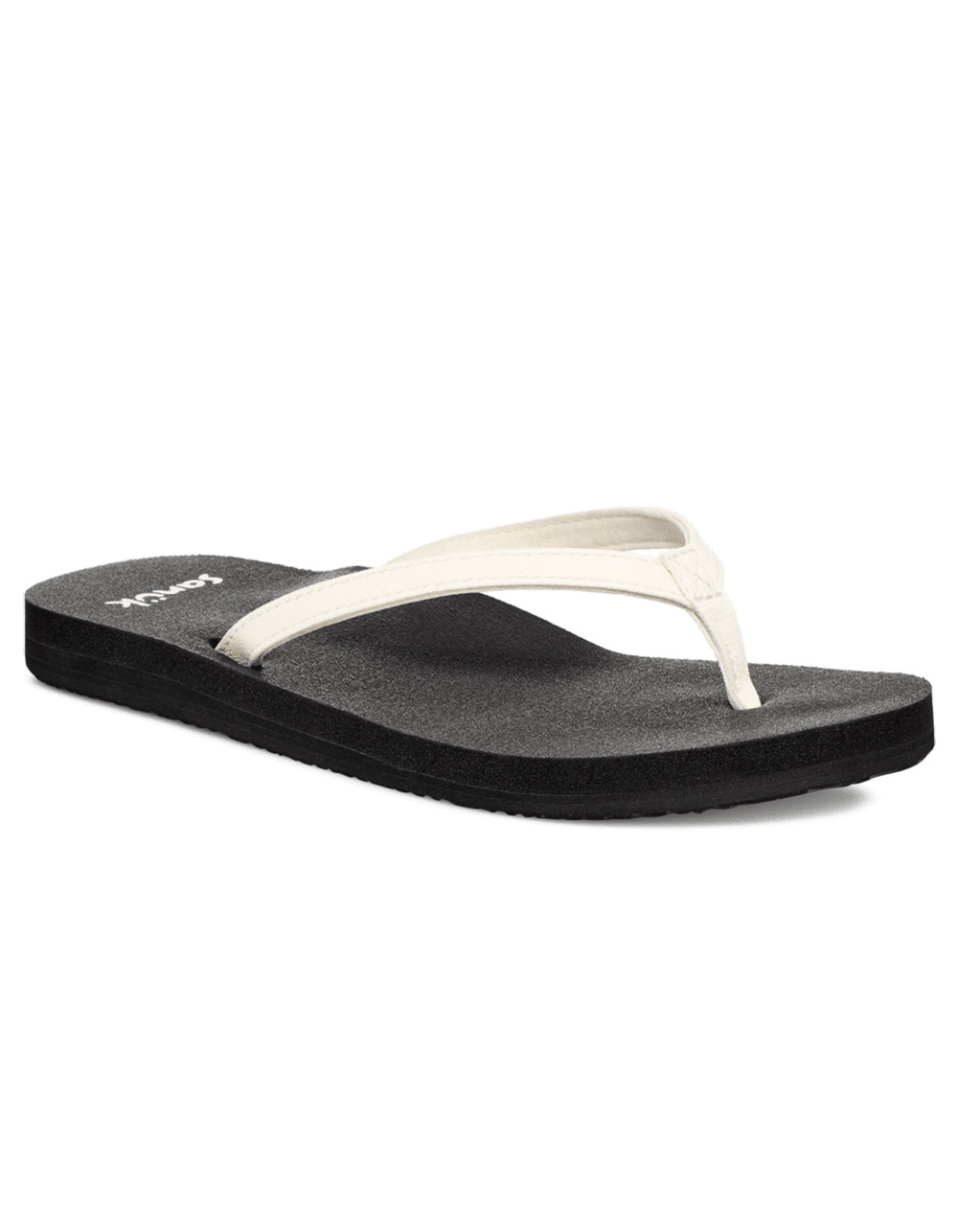 SANUK Yoga Joy II Womens Flip Flops - BLK/WHT