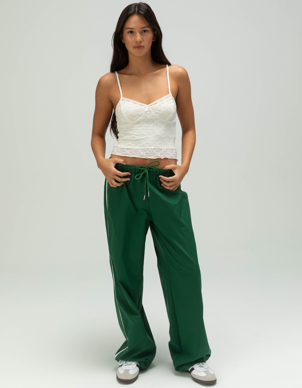 FULL TILT Womens Lace Cami - IVORY