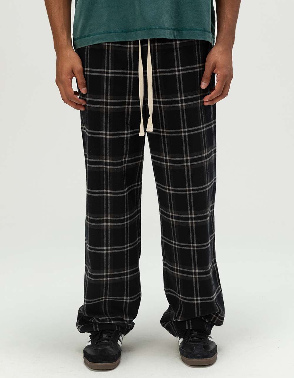 RSQ Mens Pajama Pants - BLACK/DARK GRAY