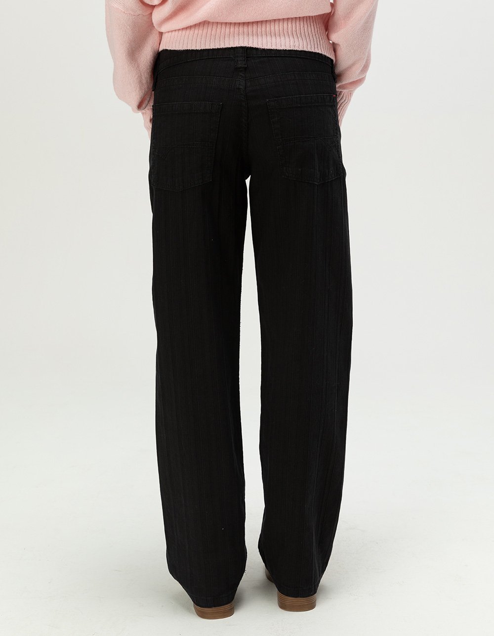 BDG Urban Outfitters Kayla Womens Low Rise Slouchy Texture Jeans - BLACK