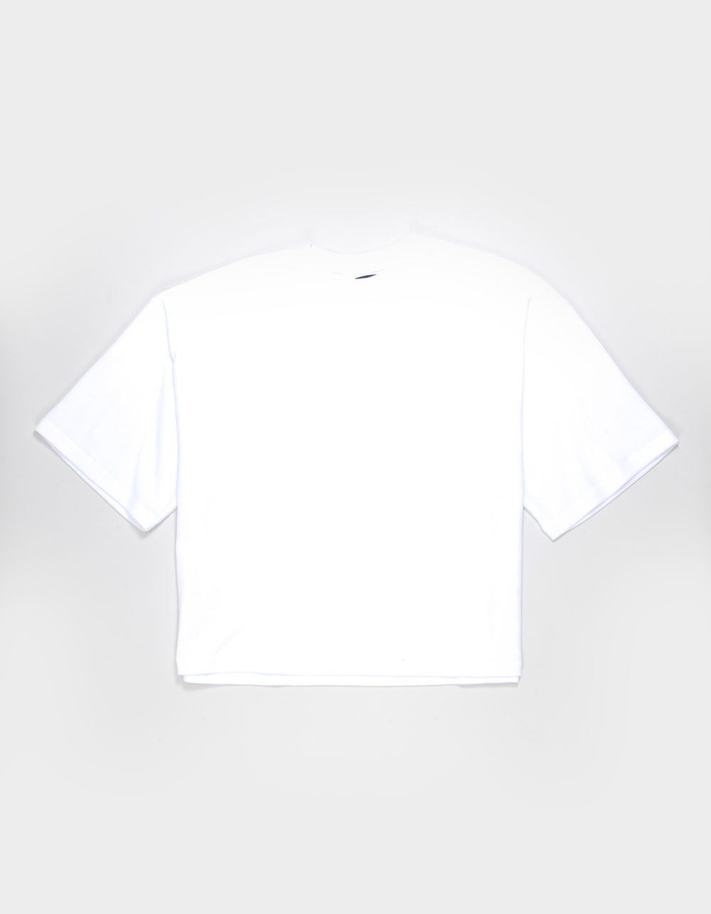 RSQ Mens Textured Baggy Crop Tee - WHITE