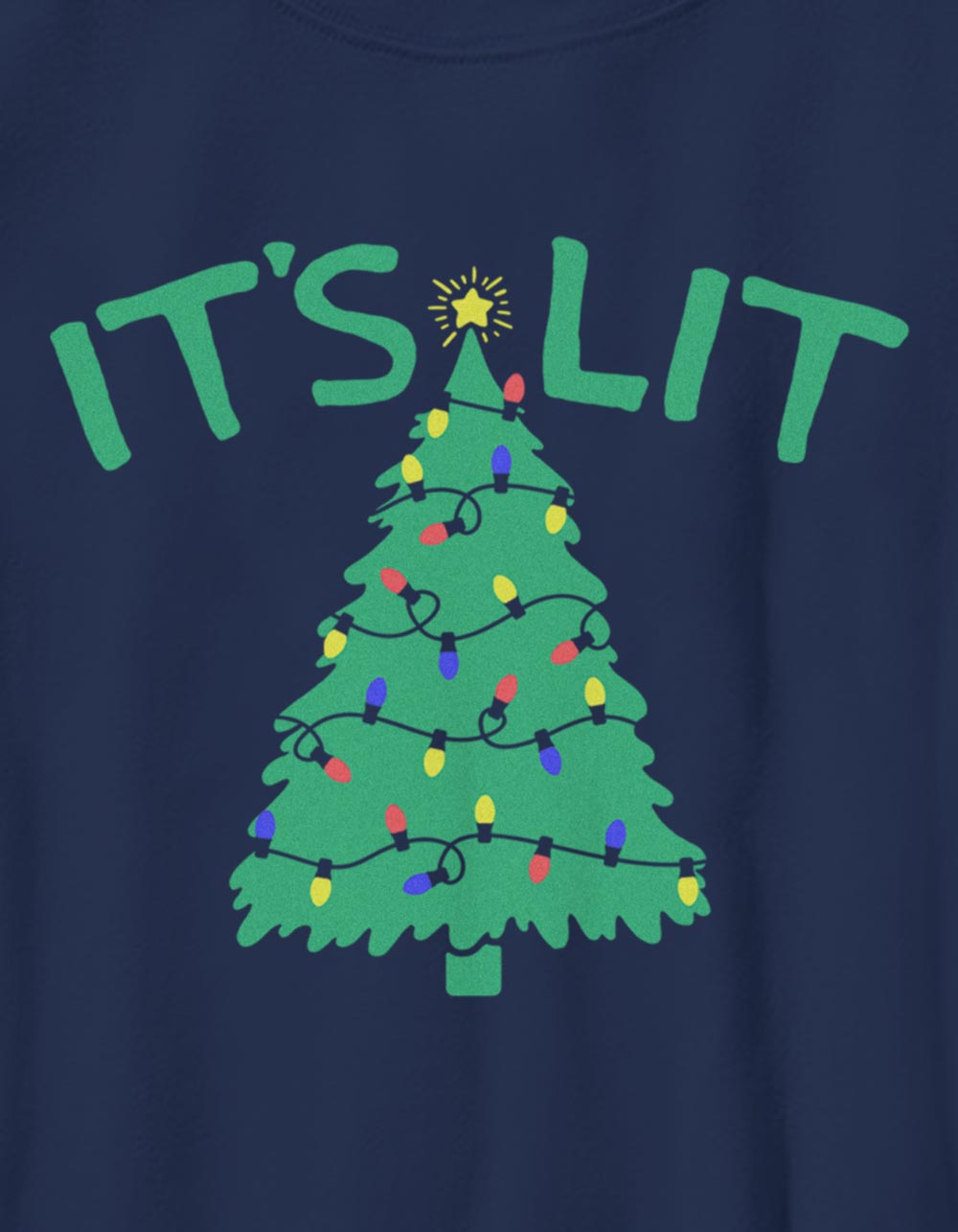 TREE It's Lit Unisex Kids Tee - NAVY