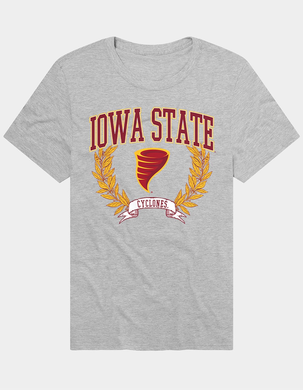 IOWA STATE UNIVERSITY Laurels Dark Mens Tee - HEATHER GRAY
