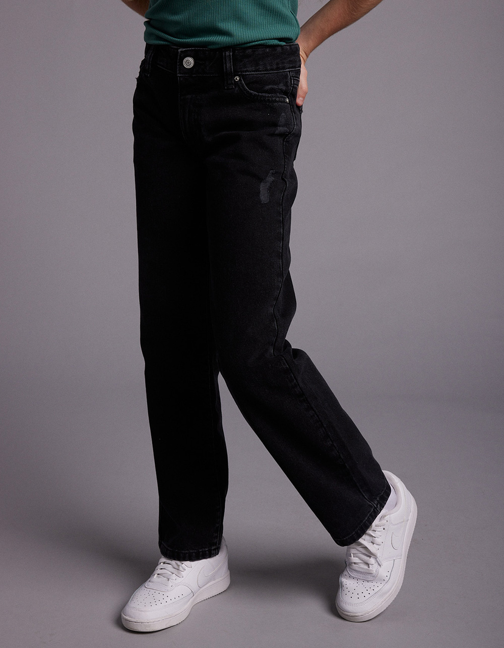 RSQ Girls Low Rise Baggy Jeans - WASHED BLACK