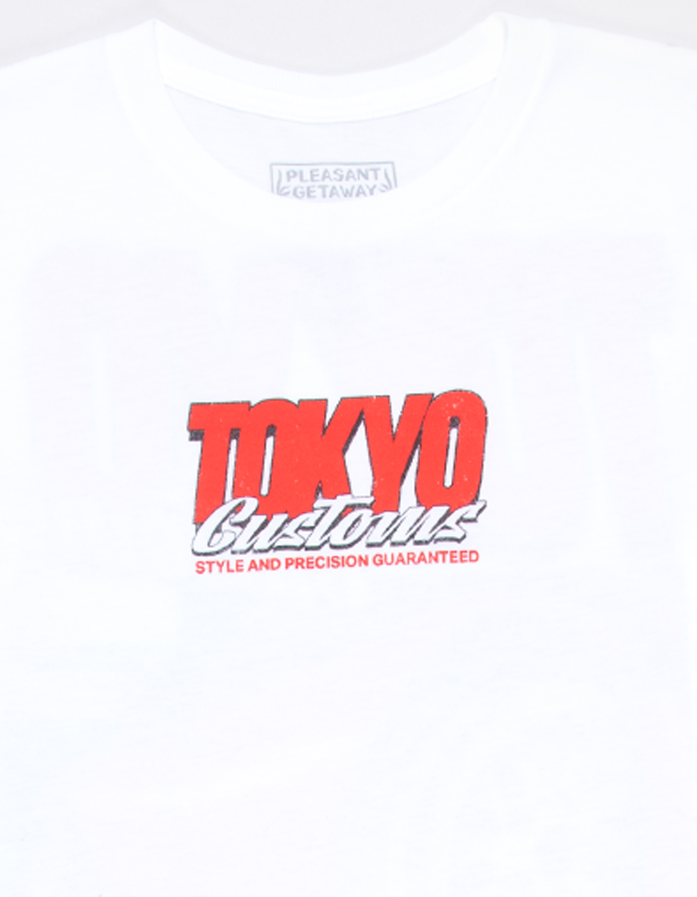 PLEASANT GETAWAY Tokyo Customs Boys Tee - WHITE