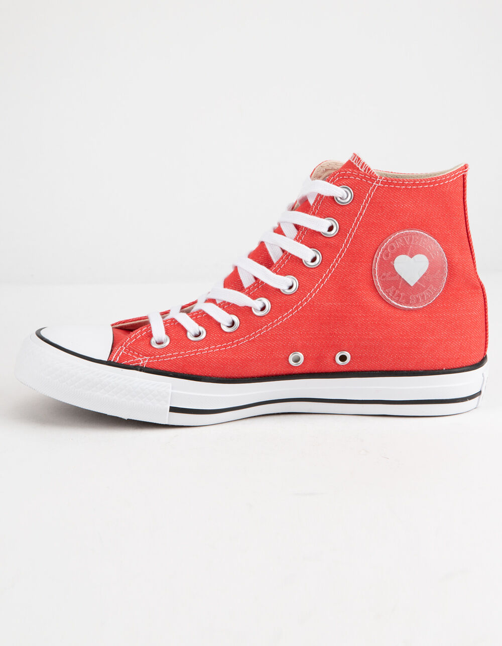 CONVERSE Chuck Taylor All Star Denim Love High Top Womens Shoes - RED ...