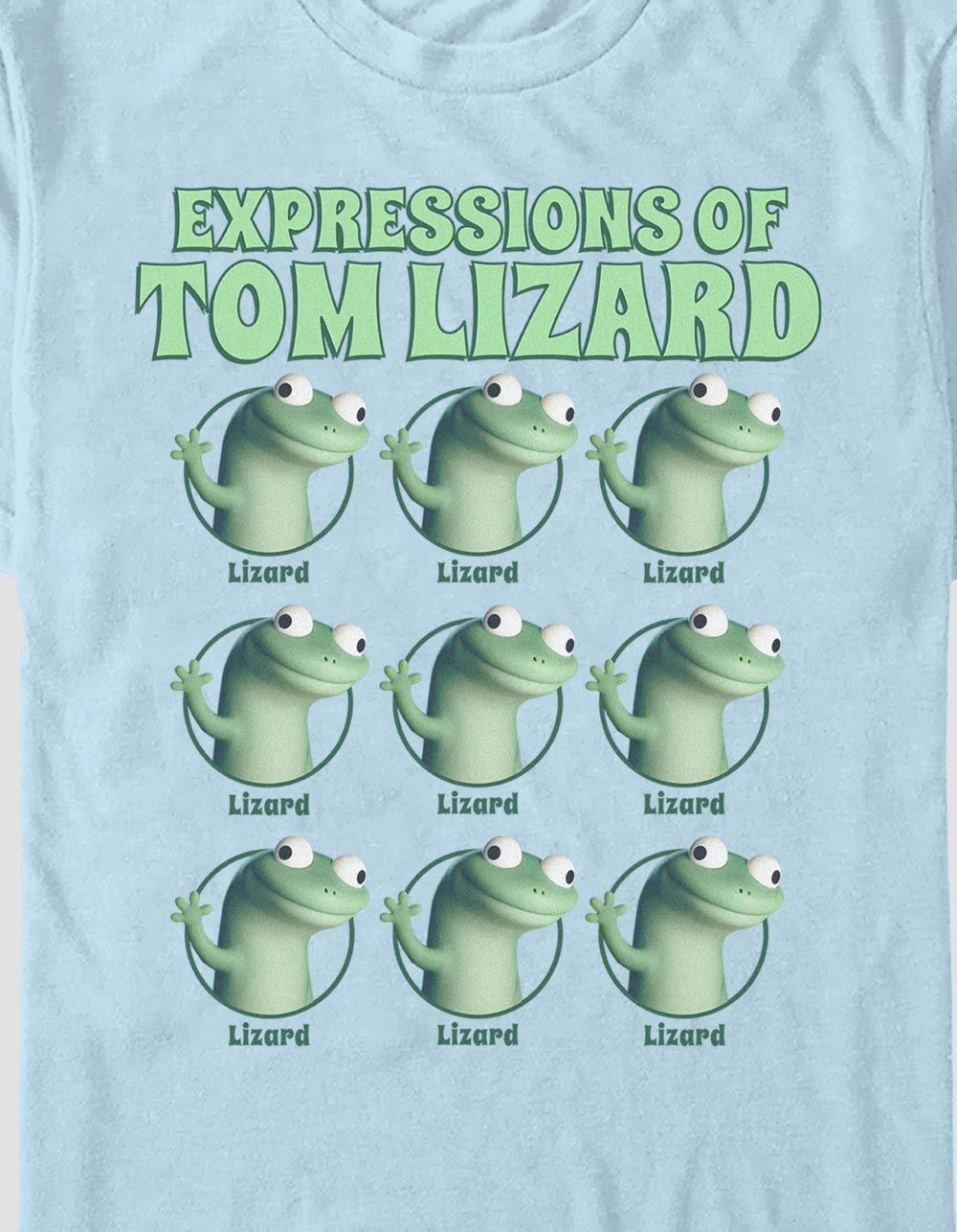 HOPPERS Expressions Of Lizard Unisex Tee - LIGHT BLUE