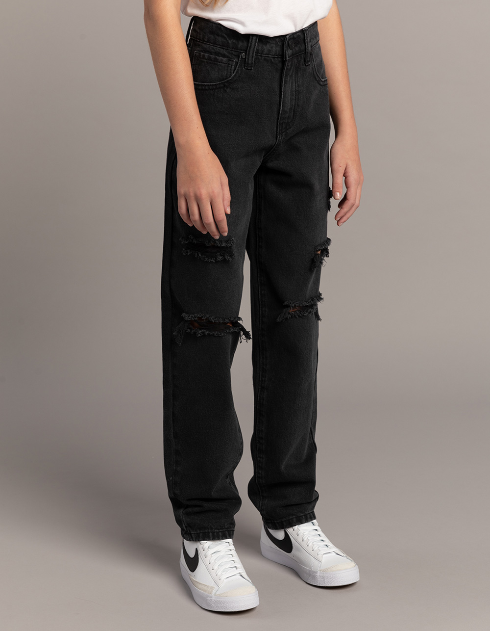 RSQ Girls High Rise 90's Jeans - WASHED BLACK