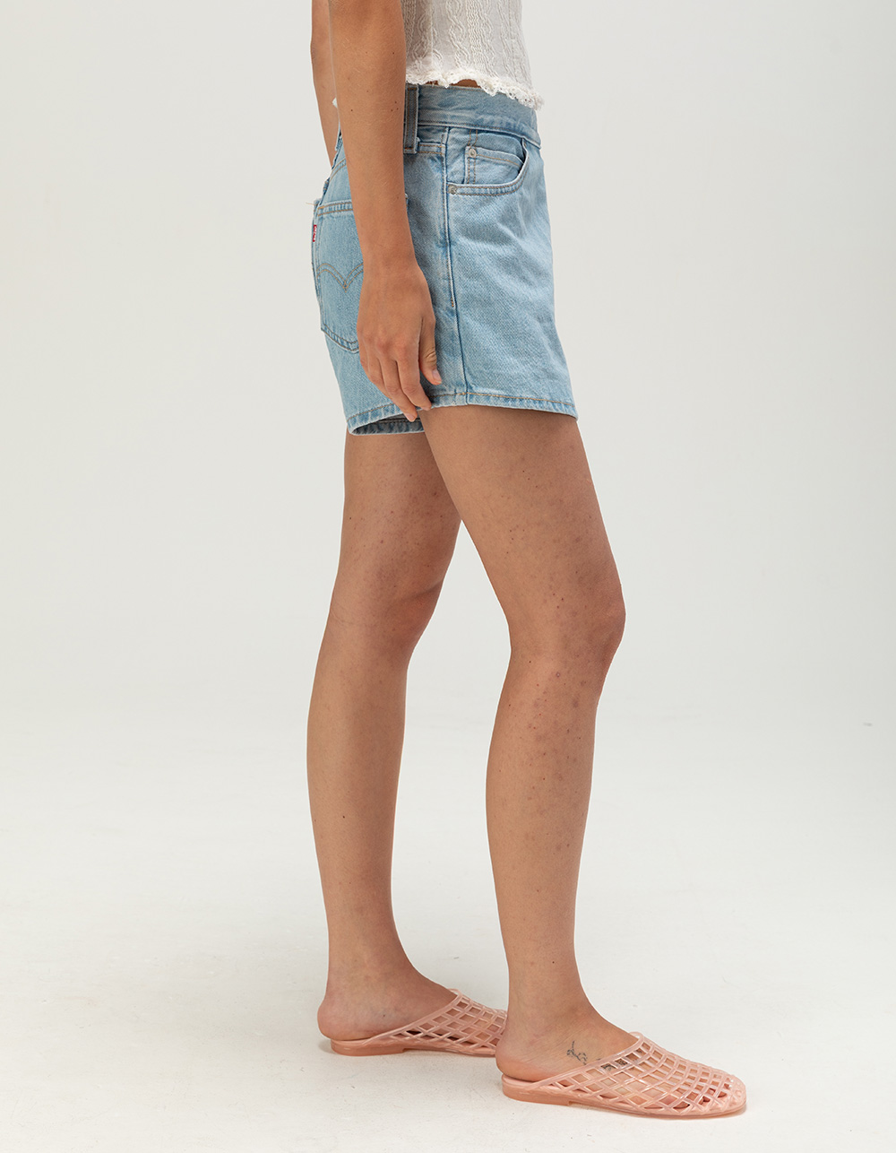 LEVI'S Womens Skort - Abraided Art LIGHT WASH