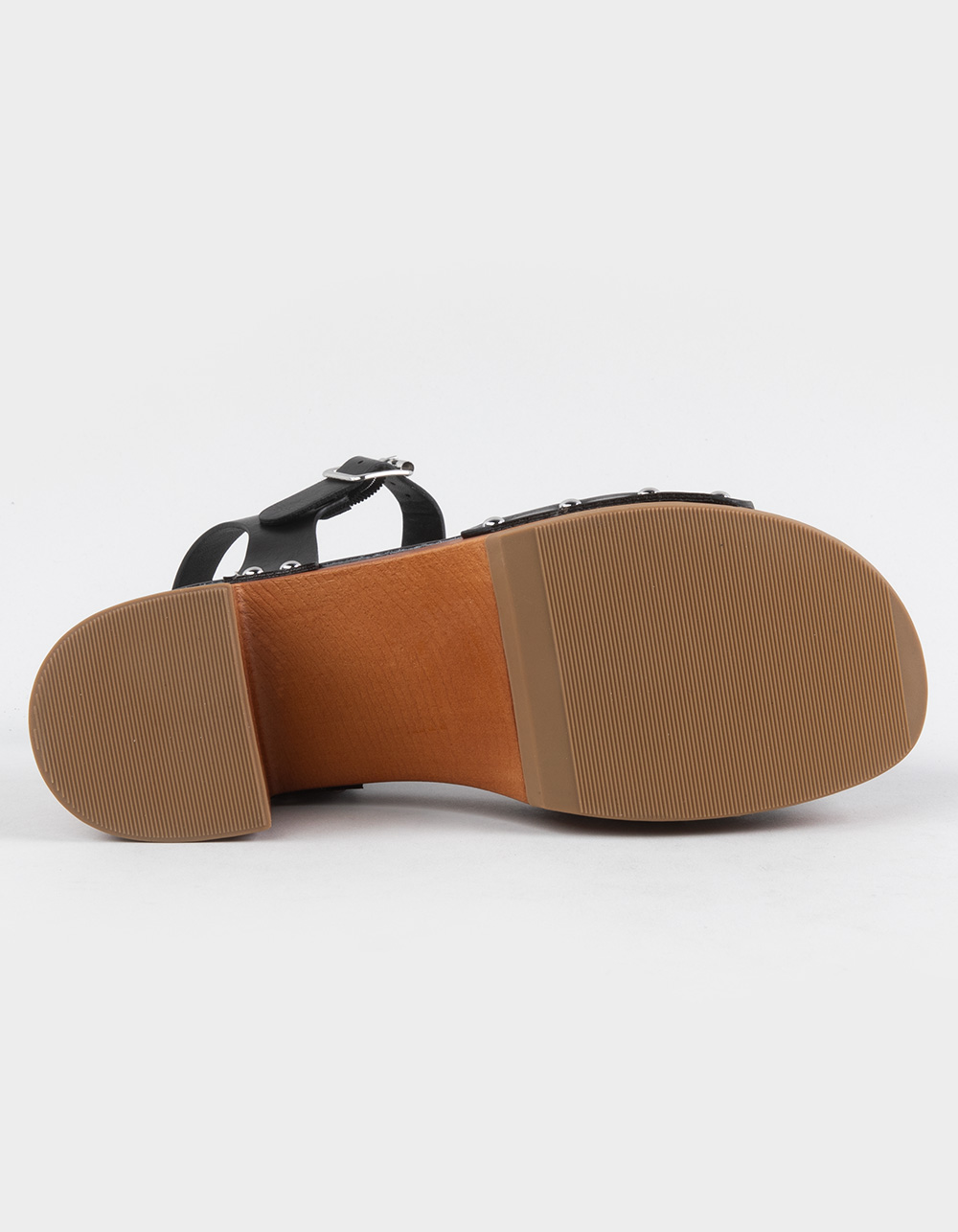 BAMBOO Silveroak Womens Wedge Sandals - BLACK