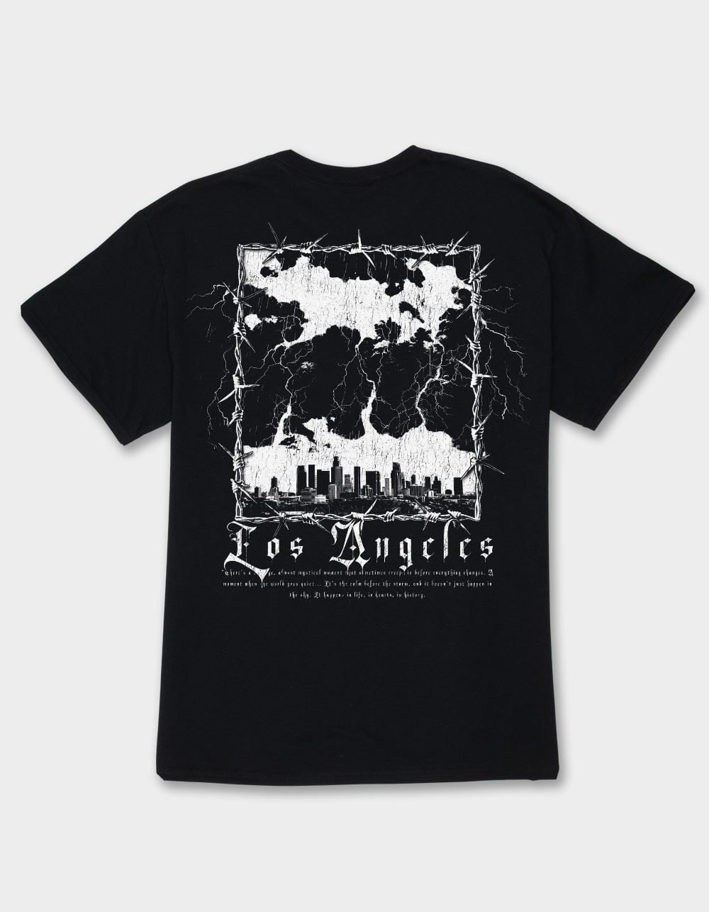 LOS ANGELES Storm Barbed Wire Unisex Tee - BLACK