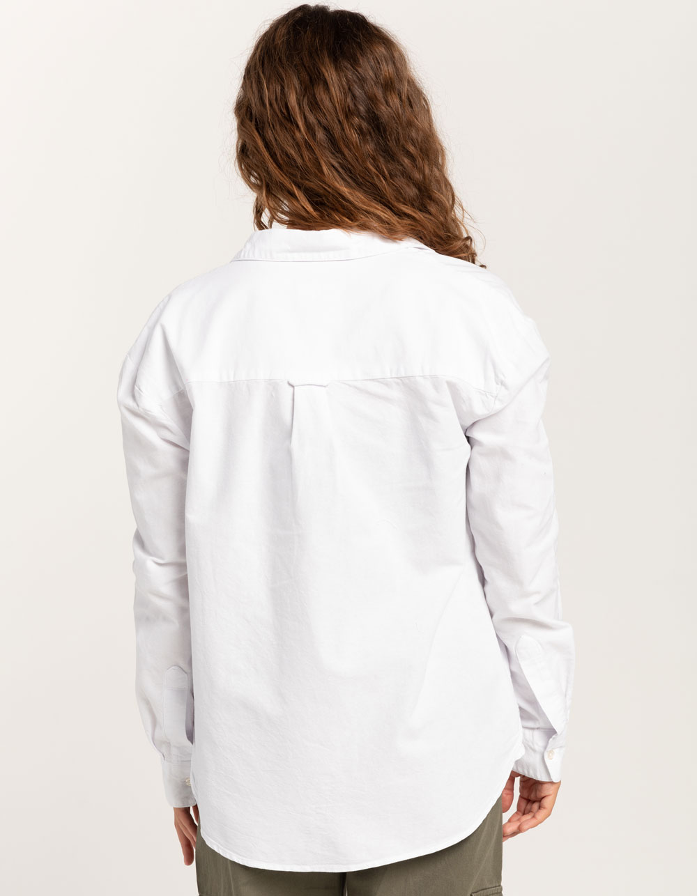 RSQ Womens Solid Oxford Shirt - WHITE