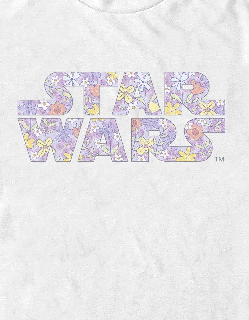 STAR WARS Spring Flower Logo Unisex Tee - WHITE