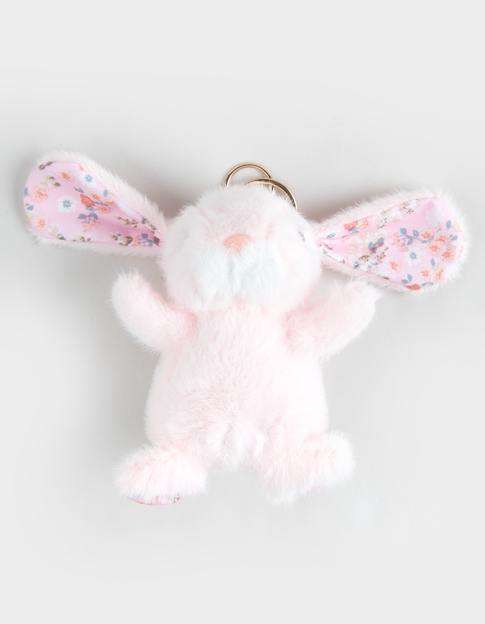 FULL TILT Plush Floral Bunny Bag Charm - PINK