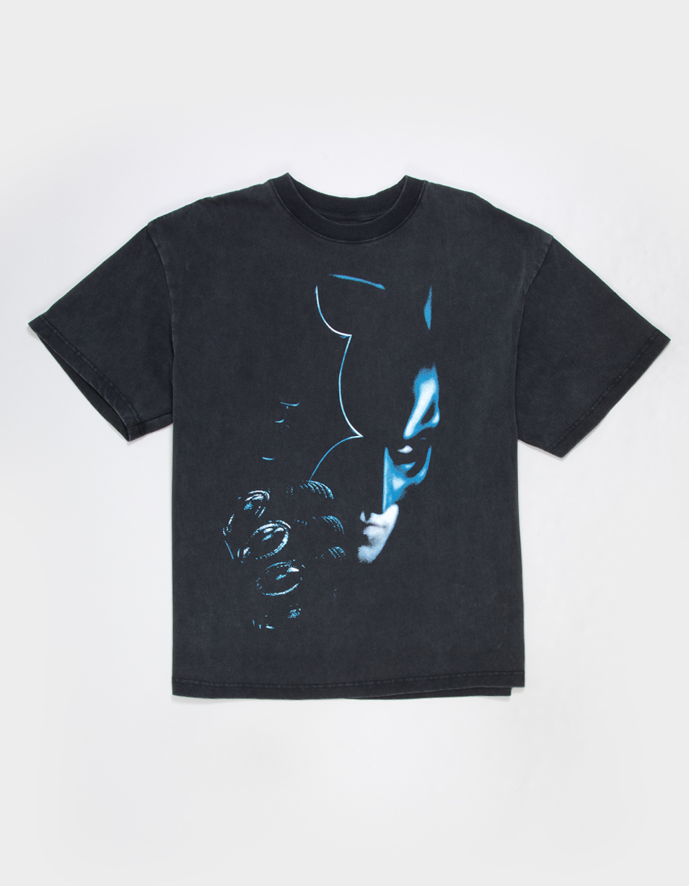 THE DARK KNIGHT Batarang Mens Boxy Tee - WASHED BLACK - S | Tillys