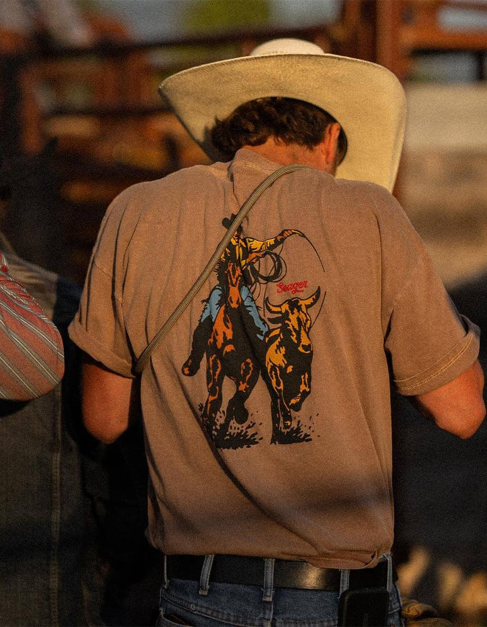 SEAGER Rodeo Series Mens Tee - BROWN