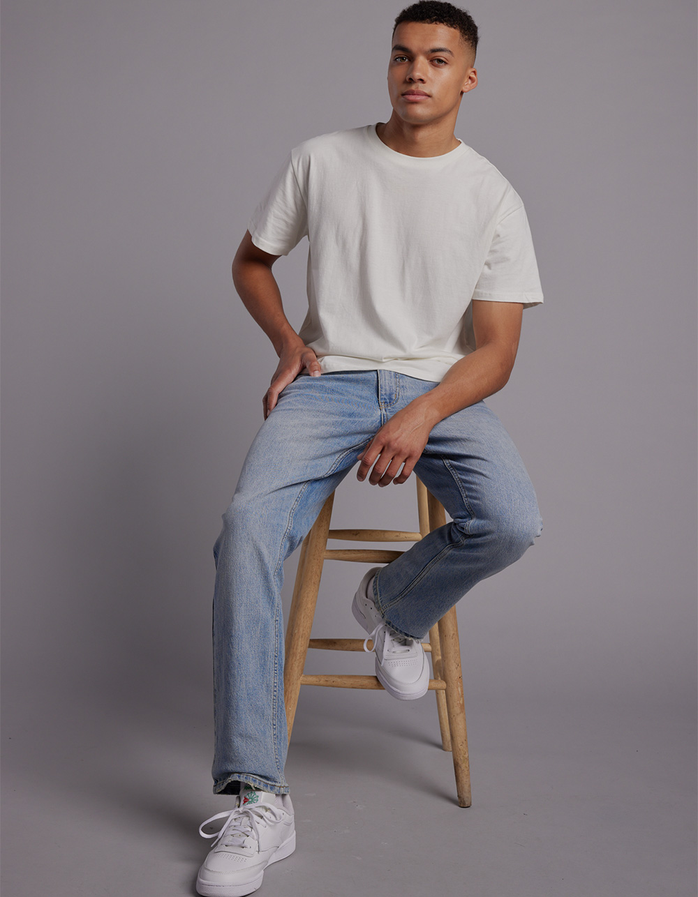 RSQ Mens Slim Straight LIGHT Denim Jeans - WASH