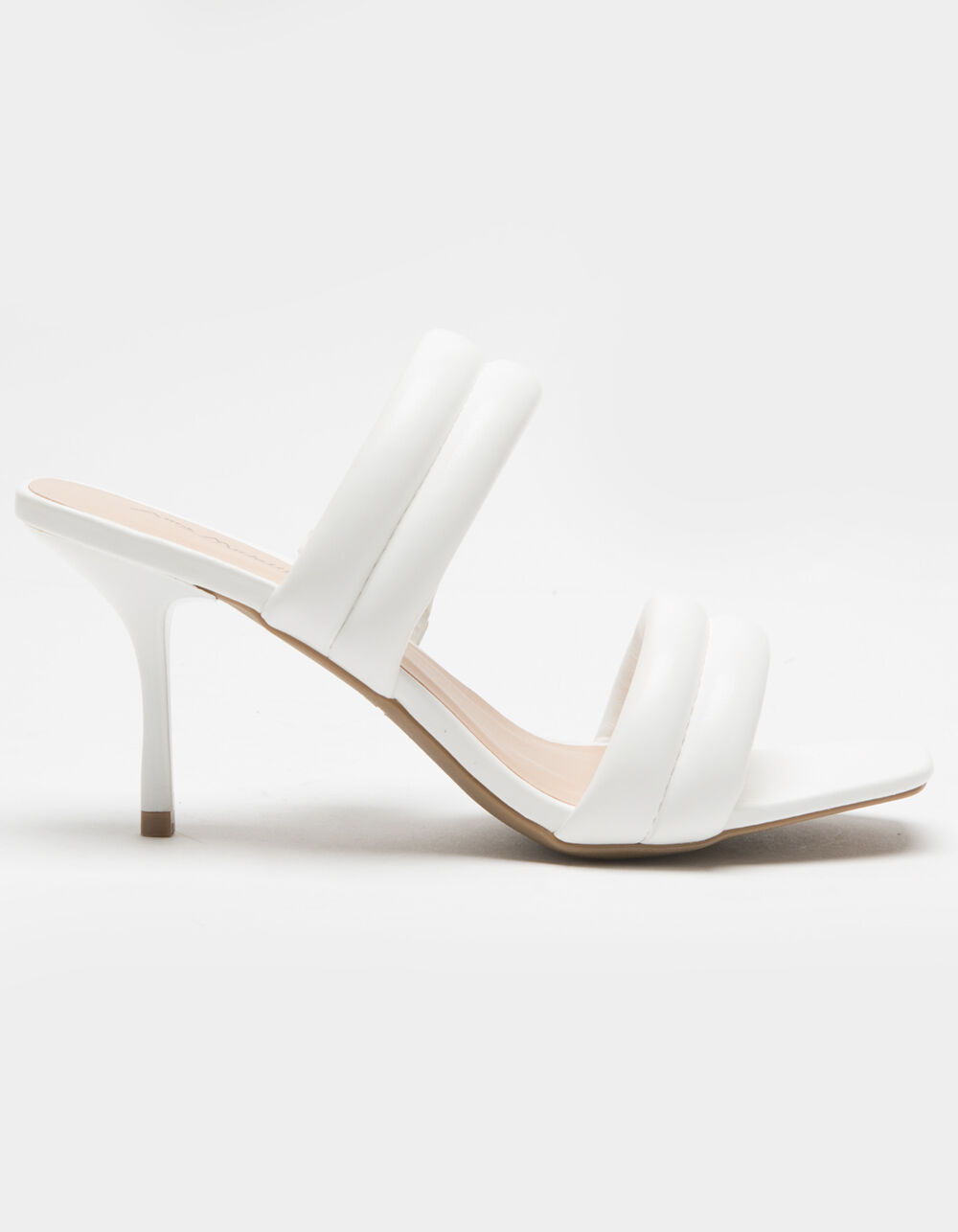 BAMBOO Quilted Mule Kitten Heels - WHITE | Tillys