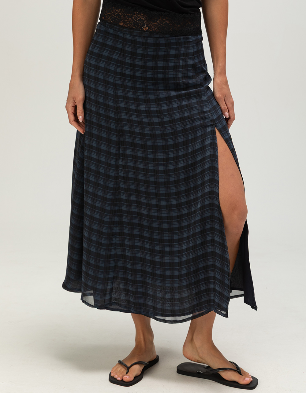 NECTAR CLOTHING Womens Midi Skirt - BLUE COMBO