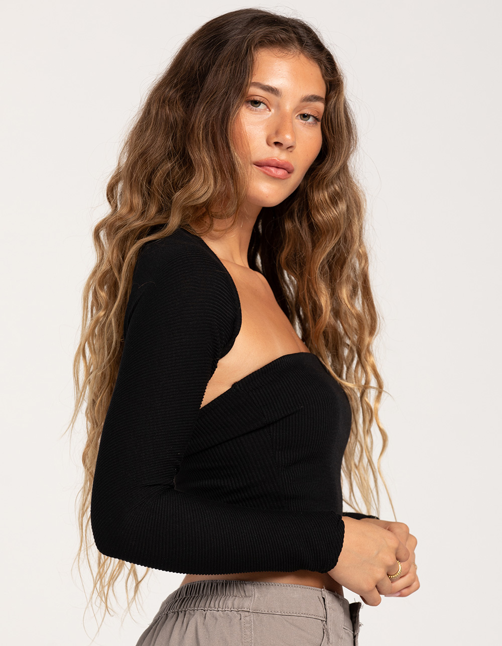 RSQ Womens Tube Shrug Set BLACK Tillys