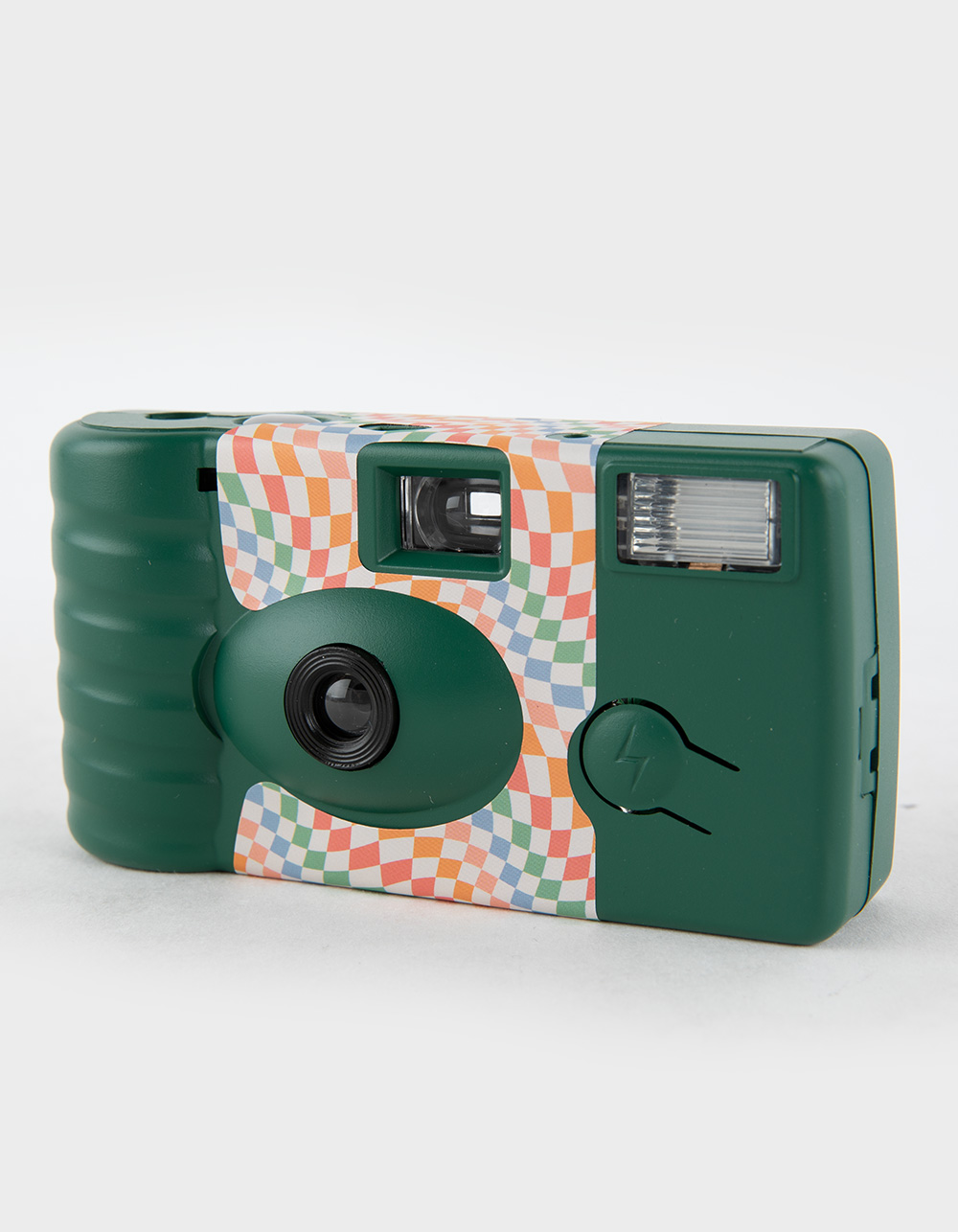 Wavy Checkered Disposable Camera GREEN COMBO Tillys
