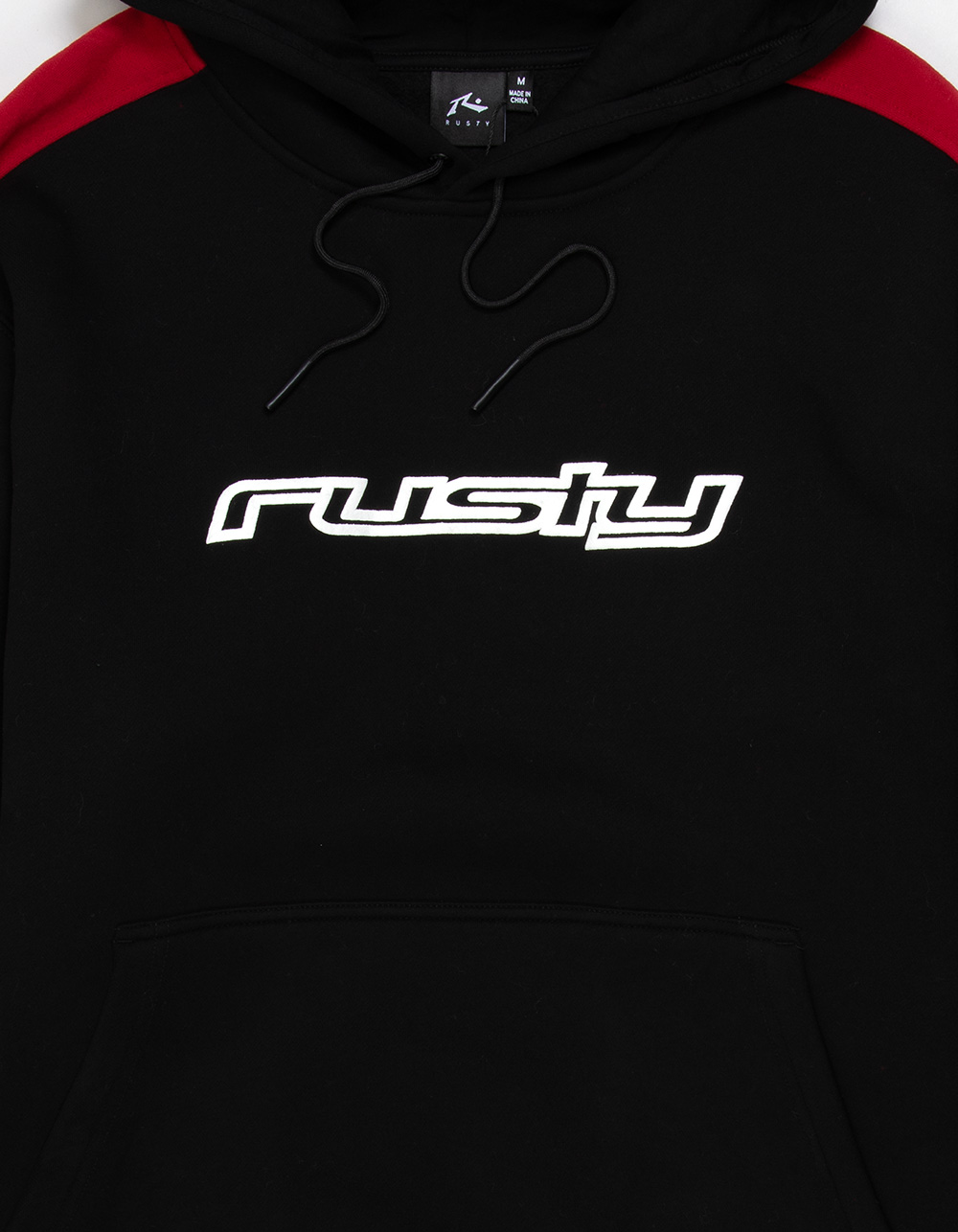 RUSTY Y2K Mens Hoodie - BLACK