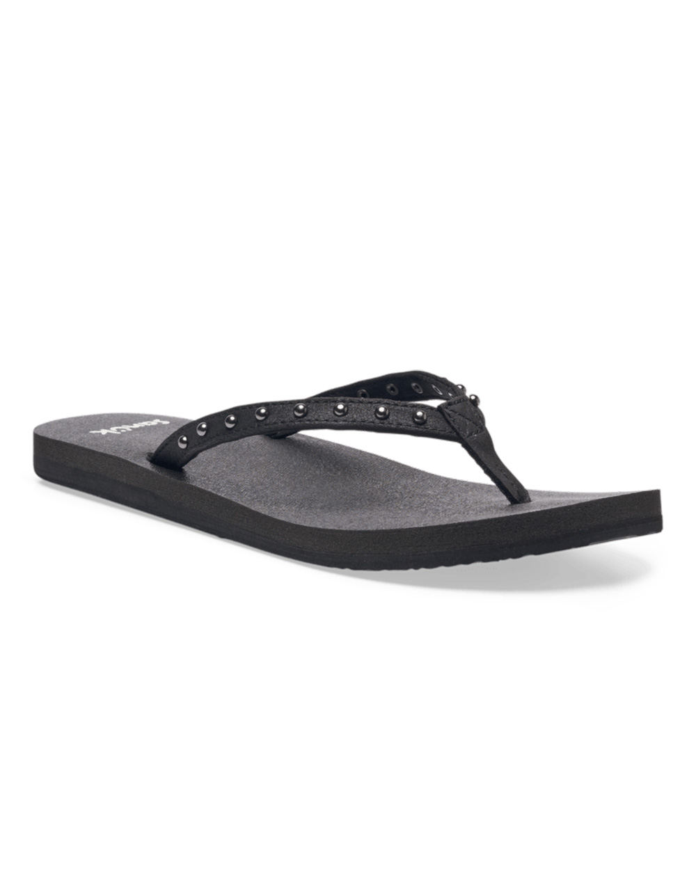 SANUK Yoga Joy II Stud Womens Flip Flops - BLACK