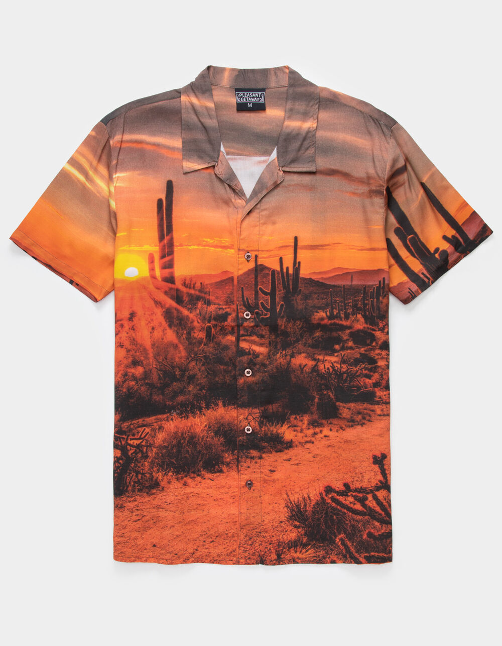 PLEASANT GETAWAY Desert Mens Button Up Shirt
