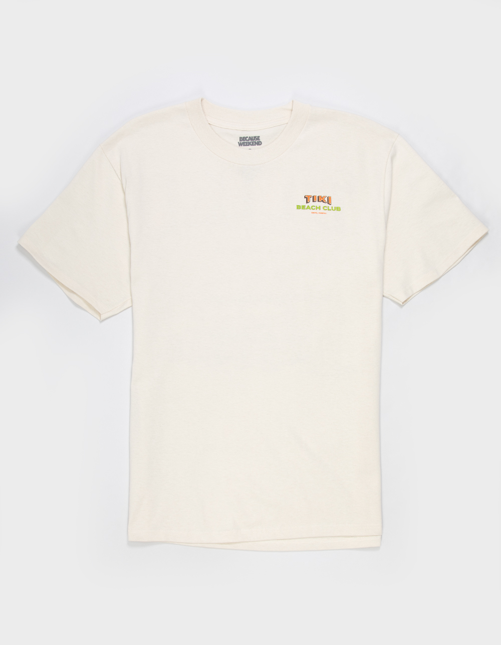 BECAUSE WEEKEND Tiki Mens Tee - NATURAL