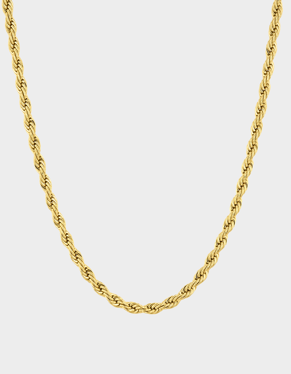 STEEL NATION Stainless Steel With Yellow IP 2.3MM Rope Chain - GOLD