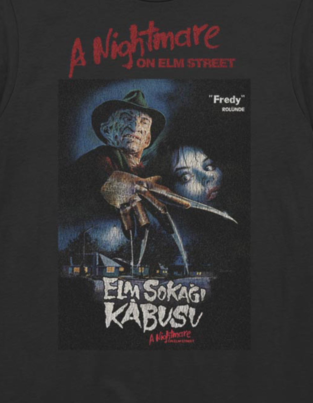 A NIGHTMARE ON ELM STREET First Night Freddy Unisex Tee - BLACK