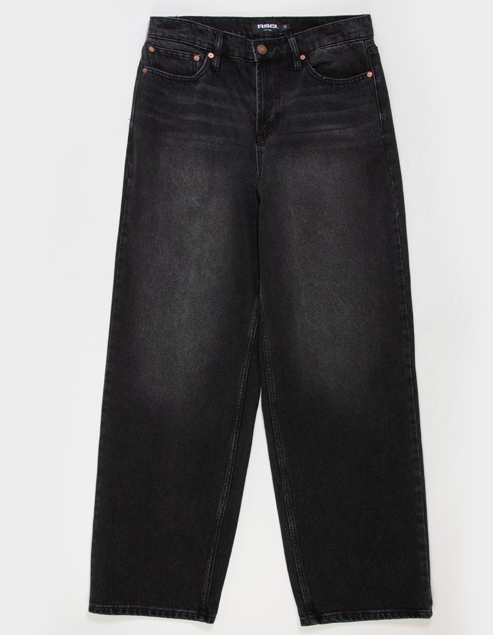 RSQ Mens Extra Baggy Patch Jeans - WASHED BLACK