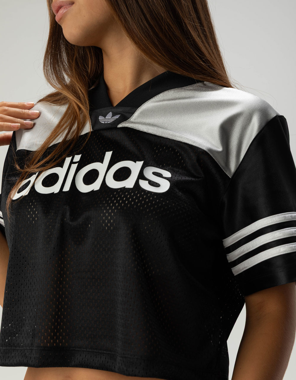 ADIDAS Originals Womens Crop Jersey - BLK/MULTI