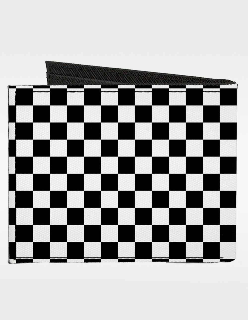 BUCKLE-DOWN Black And White Checkered Canvas Bifold Wallet - MULTI