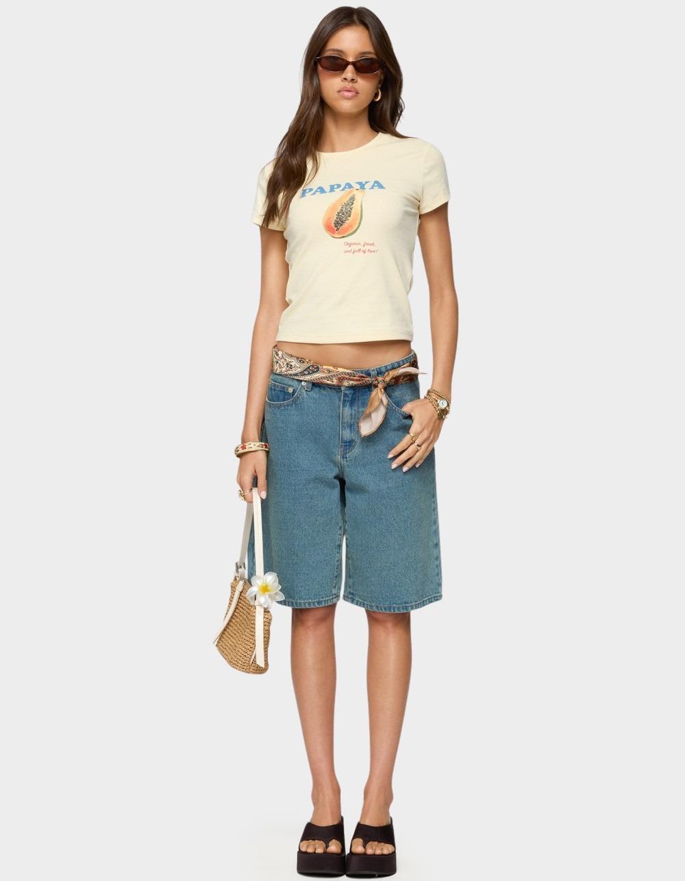 EDIKTED Papaya Tee - YELLOW