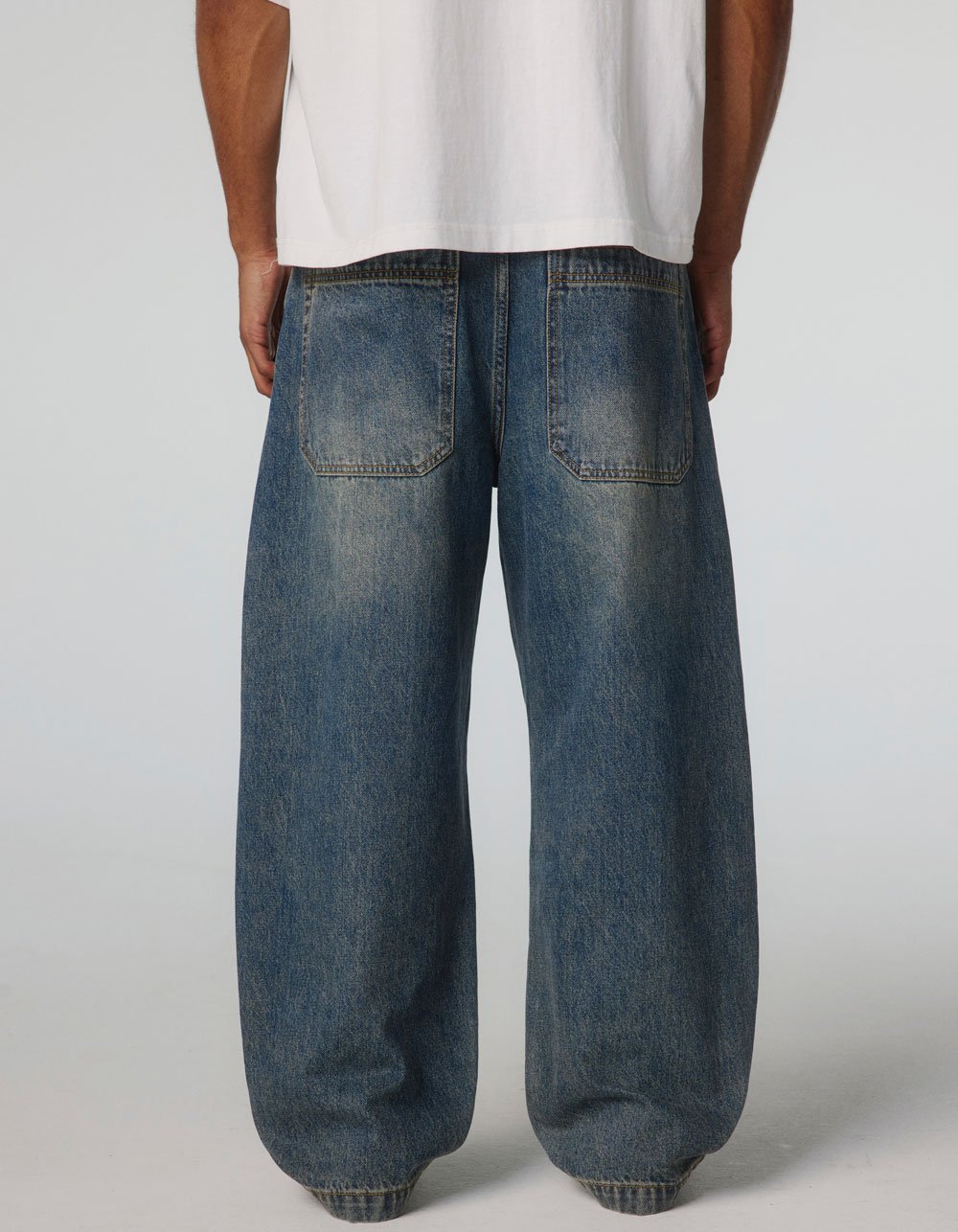 RSQ Mens Skater Baggy Jeans - TINTED DENIM