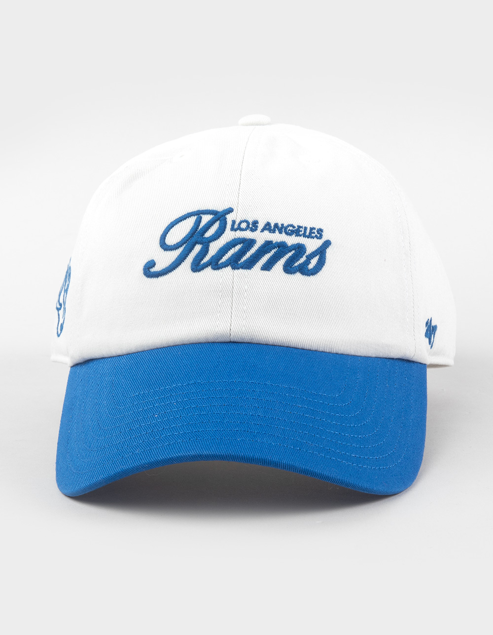 47 BRAND Los Angeles Rams Foundational '47 Clean Up Strapback Hat - Cream Combo