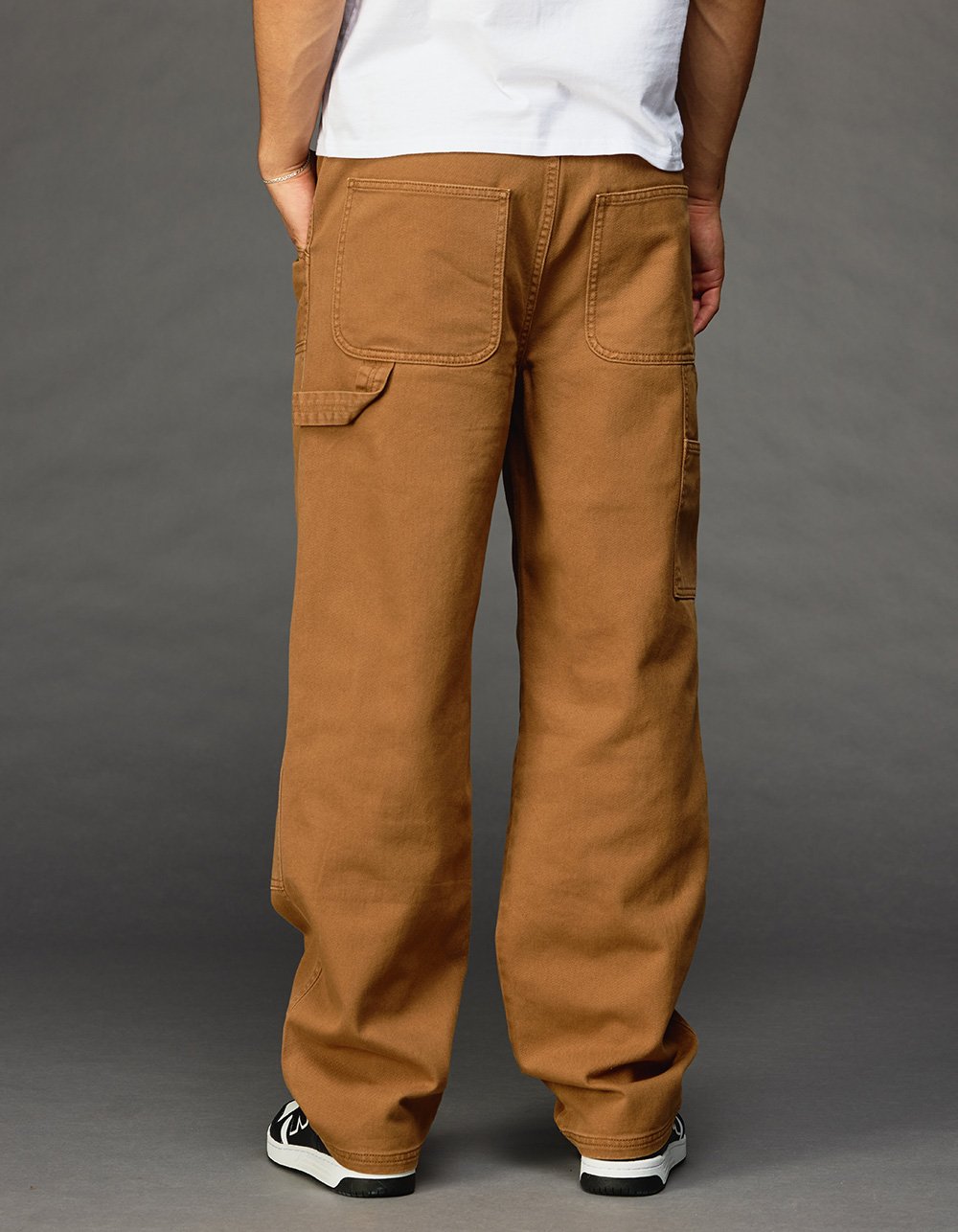 RSQ Mens Straight Twill Utility Pants - TOFFEE
