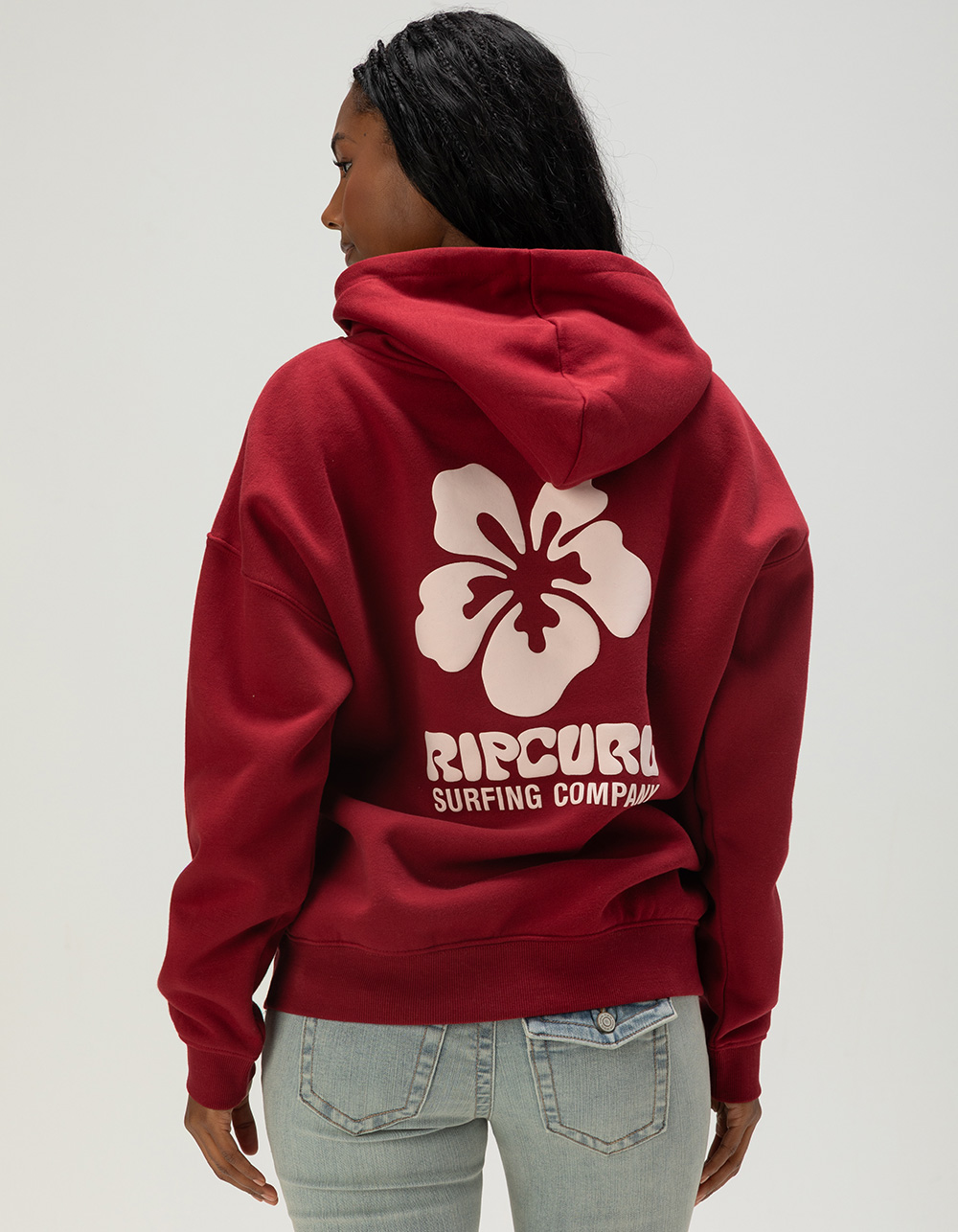 RIP CURL Hibiscus Womens Hoodie - BURGUNDY