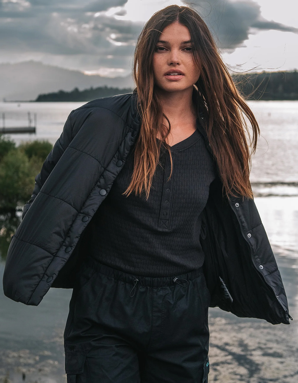 VOLCOM Not Enuff Womens Puffer Jacket - BLACK | Tillys