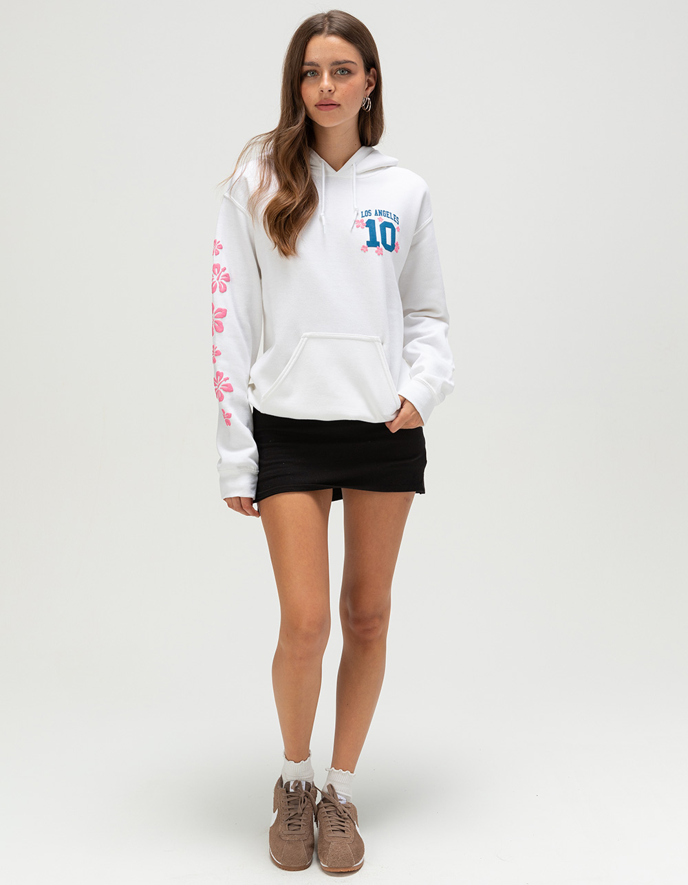 RIOT SOCIETY LA Hibiscus Womens Hoodie - WHITE