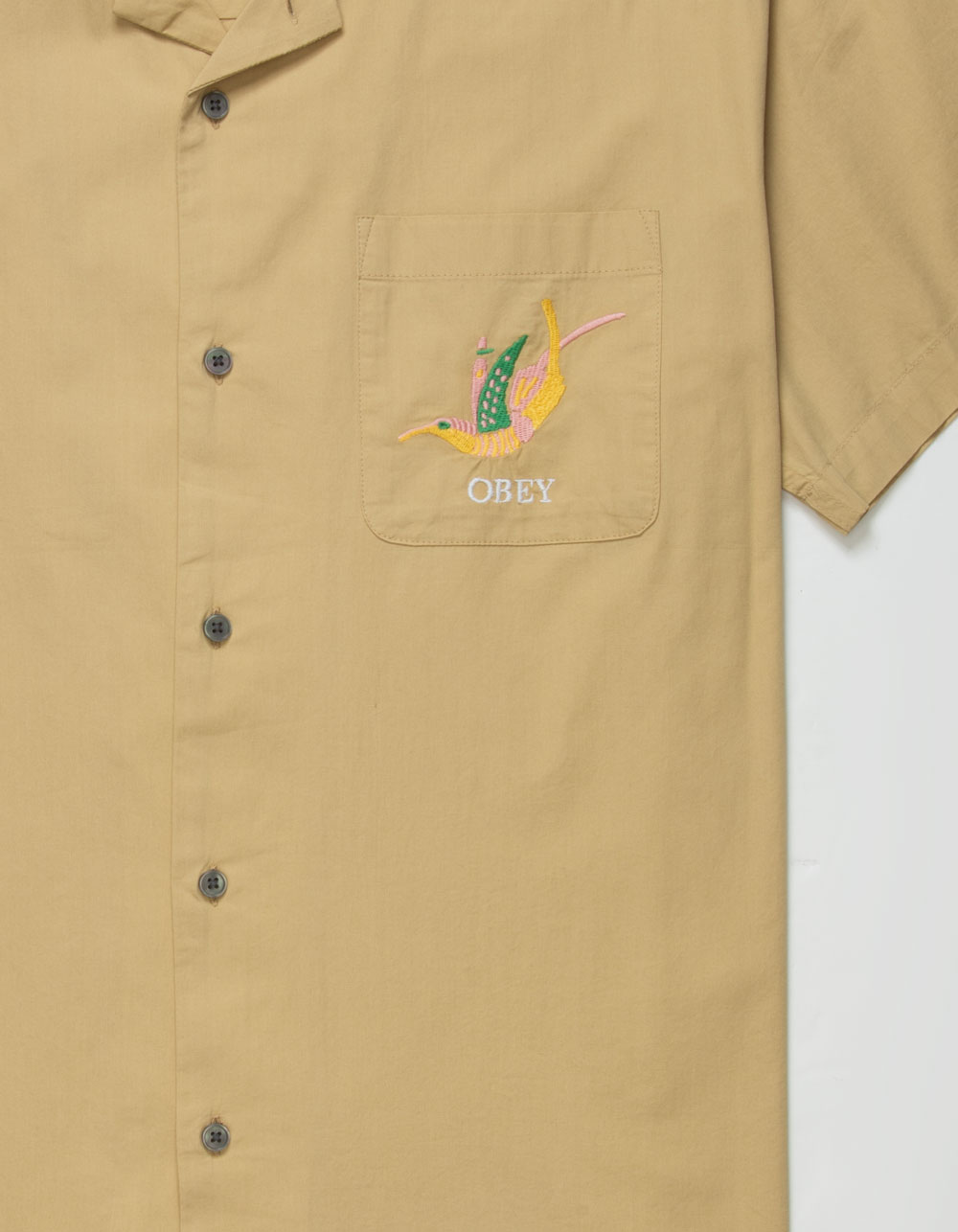 OBEY Beale Mens Button Up Shirt - KHAKI