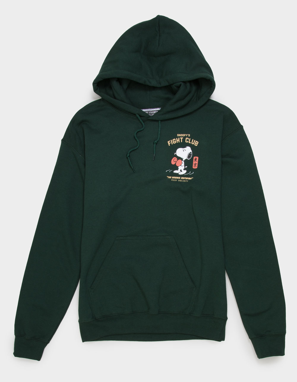 RIOT SOCIETY x Peanuts Snoopy's Fight Club Mens Hoodie - FOREST