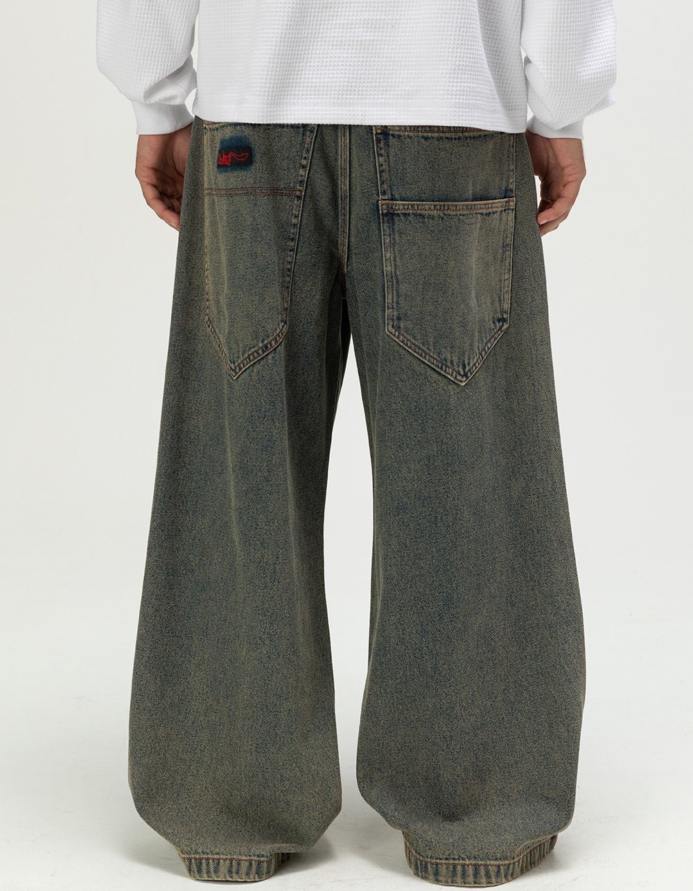 GAT Hazen Mens 30" Leg Opening Ultra Baggy Jeans - DIRTY DENIM